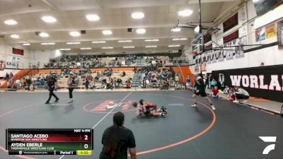 71 lbs Cons. Round 1 - Ayden Eberle, Thermopolis Wrestling Club vs Santiago Acebo, Riverton USA Wrestling