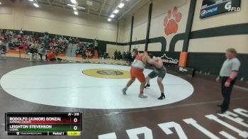 215 lbs Quarterfinal - Rodolfo (Junior) Gonzalez, Natrona County vs Leighton Stevenson, Laurel