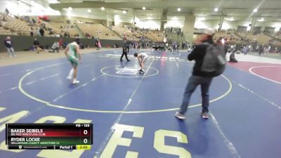 105 lbs Cons. Round 2 - Ryder Locke, Williamson County Wrestling Cl vs Baker Seibels, Big Red Wrestling Club