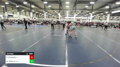 285 lbs 3rd Place - Benjamin Quesada, No Team vs Michael Sciarra, Sabercat WC