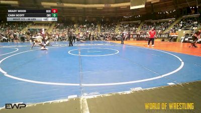 46 lbs Semifinal - Brady Wood, Husky Wrestling Club vs Cash Scott, Cowboy Wrestling Club