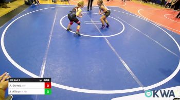 90 lbs Rr Rnd 3 - Aubrey Gomez, Tulsa Blue T Panthers vs Jordan Allison, Glenpool Youth Wrestling