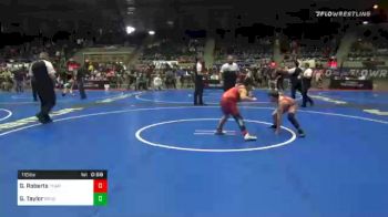 110 lbs Consolation - Gabriel Roberts, Team Tulsa vs Grady Taylor, Brushy WC