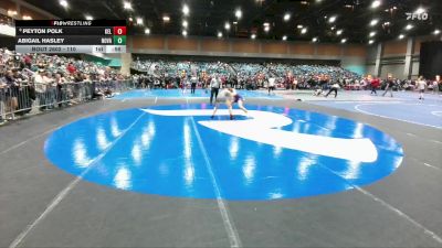 110 lbs Cons. Round 4 - Peyton Polk, Kelso vs Abigail Hasley, Shasta