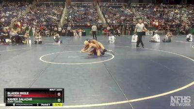 2A 120 lbs Cons. Round 2 - Bladen Ingle, West Lincoln vs Xavier Salazar, Surry Central