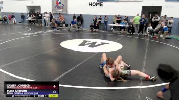 82 lbs Semifinal - Xavier Johnson, Chugach Eagles Wrestling Club vs Maya Iverson, Bethel Freestyle Wrestling Club