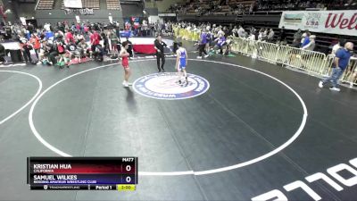 120 lbs Cons. Round 2 - Kristian Hua, California vs Samuel Wilkes, Redding Amateur Wrestling Club