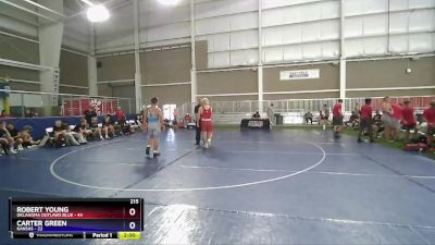 215 lbs Placement Matches (8 Team) - Robert Young, Oklahoma Outlaws Blue vs Carter Green, Kansas