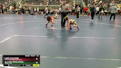 85 lbs Cons. Round 2 - Blayne Mihalovich, Moyer Elite vs Luke Hulstein, Lone Wolf Wrestling Club