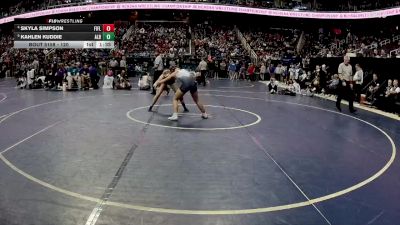 120 lbs Quarterfinal - Kahlen Kuddie, A.L. Brown vs Skyla Simpson, First Flight