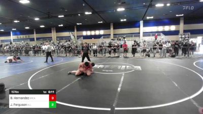 157 lbs Consi Of 64 #2 - Bobby Hernandez, Great Oak HS vs James Ferguson, All In Wr Ac