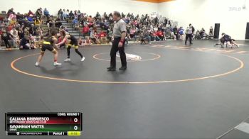 N-4 lbs Cons. Round 1 - Savannah Watts, LMWC vs Caliana Bribriesco, Bettendorf Wrestling Club