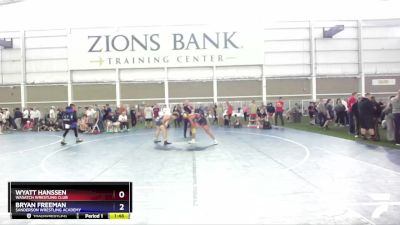 175 lbs Quarterfinal - Wyatt Hanssen, Wasatch Wrestling Club vs Bryan Freeman, Sanderson Wrestling Academy