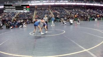 114 lbs Champ. Round 1 - Addison Gore, Garner Magnet High School vs Sara Morgan, West Henderson 