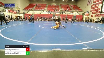 76 lbs Rr Rnd 2 - Heston Klinglesmith, Perry Wrestling Academy vs Alexander Martinez (Ratliff), Wichita Training Center