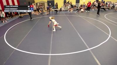 67 lbs Cons. Semis - Cael Richards, MN vs Lukas Benedict, IA