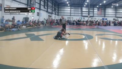 80 lbs Champ. Round 2 - Odin Puckett, Great Neck Wrestling Club vs Zack Bednarczyk, Hanover Hawkeye