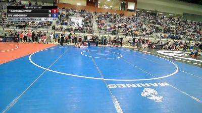U20 Women - 55 lbs Champ. Round 2 - Savannah Witt, PA vs Ivy Andersen, GA