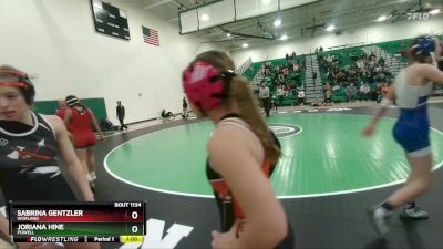 105 lbs Cons. Round 2 - Sabrina Gentzler, Worland vs Joriana Hine, Powell
