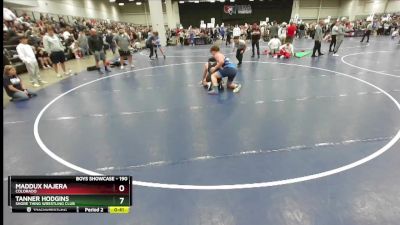 190 lbs 3rd Place Match - Tanner Hodgins, Shore Thing Wrestling Club vs Maddux Najera, Colorado