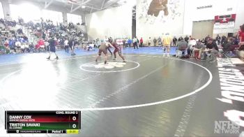 197 Boys Cons. Round 2 - Danny Cox, Rancho Buena Vista vs Triston Savaiki, El Camino