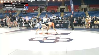 132 lbs Cons. Rd Of 16 - Ryatt Rodden, Oklahoma vs Obadiah Willis, Illinois