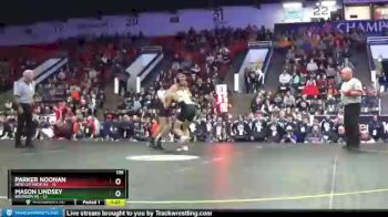 135 lbs Semifinals (8 Team) - Mason Lindsey, Bronson HS vs Parker Noonan, New Lothrop HS