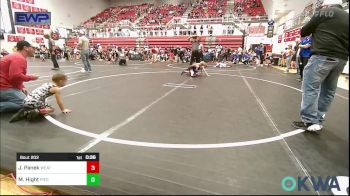 46 lbs Round Of 32 - Jameson Panek, Weatherford Youth Wrestling vs Masterson Hight, Piedmont