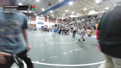126 lbs Cons. Round 1 - Isaiah Hinckley, Garey vs Rocco Shams, Westlake