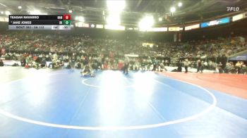 5A 113 lbs 5th Place Match - Jake Jones, Bishop Kelly vs Teagan Navarro, Nampa