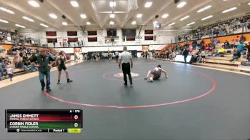 175 lbs Round 2 - James Emmett, Powell Middle School vs Corbin Fidler, Lander Middle School