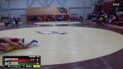 133 lbs 5th Place Match - Jakob Regan, Coe vs Riley Harger, Graceland University