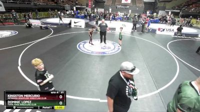 63 lbs Cons. Round 4 - Dominic Lopez, Total Kaos Wrestling Club vs Kingston Mercurio, Peterson Grapplers Wrestling Club