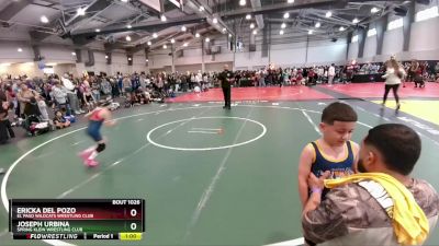 60 lbs Champ. Round 2 - Joseph Urbina, Spring Klein Wrestling Club vs Ericka Del Pozo, El Paso Wildcats Wrestling Club