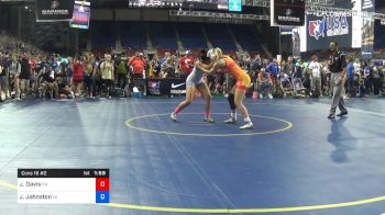 122 lbs Cons 16 #2 - Josie Davis, Ohio vs Jordan Johnston, Virginia