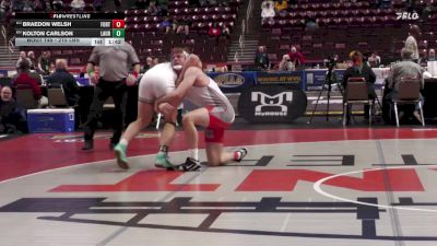 215 lbs First Round - Braedon Welsh, Fort Cherry vs Kolton Carlson, Laurel