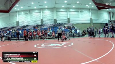 75 lbs Round 1 (6 Team) - Brayden Winsor, Portage Wrestling Club vs Tyson Bridgewater, Bloomington South Wrestling Club