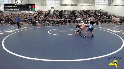 131 lbs Champ. Round 2 - Joseph Gray, Greece Storm Wrestling vs Evan Johnson, Xtreme Wrestling