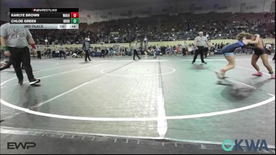 97 lbs 3rd Place - Karlye Brown, Wagoner Takedown Club vs Chloe Green, Hurricane Wrestling Academy