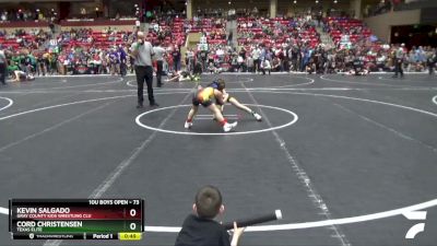 73 lbs Champ. Round 1 - Cord Christensen, Texas Elite vs Kevin Salgado, Gray County Kids Wrestling Clu