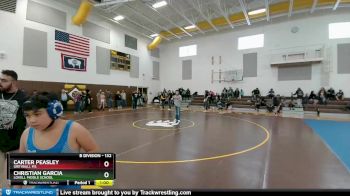 132 lbs Round 4 - Carter Peasley, Greybull MS vs Christian Garcia, Lovell Middle School