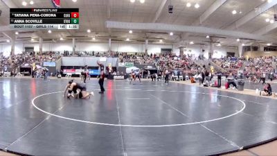 Girls 114 lbs Quarterfinal - Tatiana Pena-Corona, Clarksville High School vs Anna Scoville, Stone Memorial High School