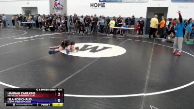 126 lbs Semifinal - Hannah Caulkins, Mid Valley Wrestling Club vs Isla Robichaud, Kodiak Wrestling Club