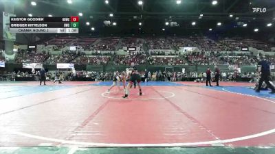 123 lbs Champ. Round 2 - Keiston Goodier, Snake River Wrestling Club vs Bridger Kittelson, HWC