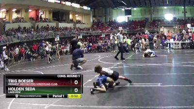 75 lbs Cons. Round 1 - Trig Boeser, Midwest Destroyers Wrestling Club vs Holden Seda, Lakeview