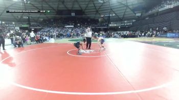Boys 3A 132 lbs Champ. Round 2 - Koi Calhoun, Lakes vs Aiden George Ancheta Aquino, Interlake