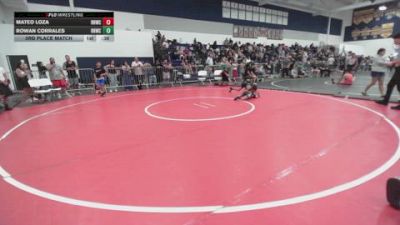 75 lbs 3rd Place Match - Mateo Loza, Rough House Wrestling Club vs Rowan Corrales, Rough House Wrestling Club