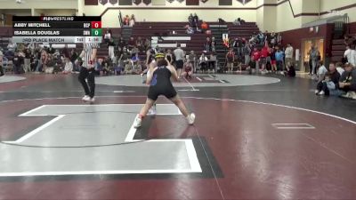 S-7 lbs 3rd Place Match - Abby Mitchell, Benton Cat Pac vs Isabella Douglas, Storm Wrestling Academy