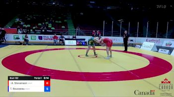 97kg 5th Place Match - Aidan Stevenson, Edmonton WC vs Thomas Rousseau, Edmonton WC