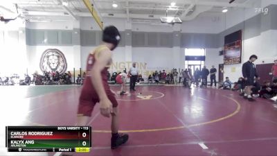 113 lbs Champ. Round 1 - Carlos Rodriguez, Elsinore vs Kalyx Ang, Arlington